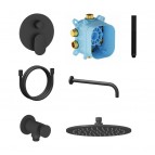 Ravak Spring iebūvējams dušas komplekts, Black matt