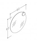 RB ECO ROUND spogulis ar 1 solāro apgaismojumu 60 x 60 cm 3