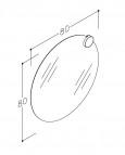 RB ECO ROUND spogulis ar 1 solāro apgaismojumu 80 x 80 cm 3