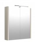 RB JOY Vannas istabas spoguļskapītis, LED, 58 cm, taupe