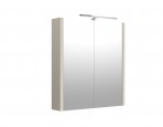 RB Vannas istabas spoguļskapītis ar LED 58.2 cm, Taupe