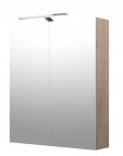 RB MILANO Зеркальный шкафчик для ванной, LED, 60 см, Nelson oak