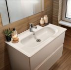 Eurovit Plus vannas istabas skapītis 80 cm ar izlietni, 2A, Balts 8