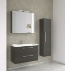 RB SCANDIC Зеркальный шкафчик для ванной, LED, 60 см, черный дуб 2