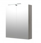 RB SCANDIC Зеркальный шкафчик для ванной, LED, 60 см, серый ясень