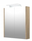 RB SERENA Зеркальный шкафчик для ванной 60 см, серый дуб