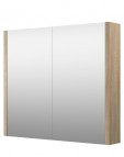 RB SERENA Зеркальный шкафчик для ванной 75 см, серый дуб