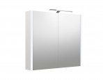 RB Vannas istabas spoguļskapītis ar LED 78.2 cm, Balts matēts