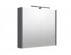 RB URBAN Vannas istabas spoguļskapītis LED 78,2 cm, Pelēks matēts