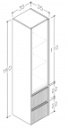 RB Vannas istabas augstais skapis URBAN 35 cm, White matt/White 3
