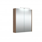 RB Vannas istabas spoguļskapītis ar LED 58.2 cm, Copper oak