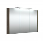 RB Vannas istabas spoguļskapītis ar LED 98.2 cm, Brown oak