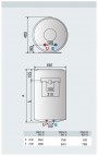 BLU1 R ūdens sildītājs 100l, vertikāls, Ecolable  3