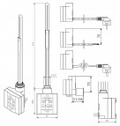 Regulējams sildelements KTX4+Split Class 1, 300 W, hroms 7