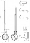 Regulējams sildelements MOA 300 W, hroms 9