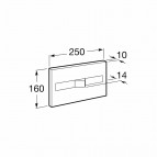 Roca In-Wall PL2 Dual flush spiedpoga, balta 2