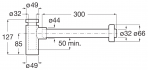 Roca izlietnes sifons, 1¼ x 32 mm, Balts matēts 2