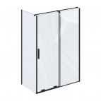 Roll ROPS dušas siena 80, Melns/Caurspīdīgs stikls 4