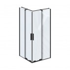 Roll RORV2 dušas stūris 80x80 cm, Melns/Caurspīdīgs stikls 5