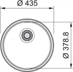 Ronda ROX 610/110-38 virtuves izlietne, 435 mm, Manuāla vadība 2
