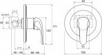 Rosa встраиваемый смеситель без переключателя 3