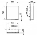 Royal Lumos spoguļskapis 65x73x16,5 cm ar apsildi + LED 30 W  8