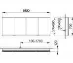 Royal Modular 2.0 spoguļskapis 180x70x12 cm + LED apgaismojums 7