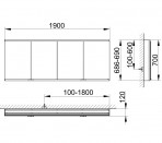 Royal Modular 2.0 spoguļskapis 190x70x12 cm + LED apgaismojums 8