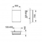 Royal Modular 2.0 spoguļskapis 50x70x16 cm + LED apgaismojums 2