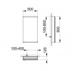 Royal Modular 2.0 spoguļskapis 50x90x12 cm + LED apgaismojums 6