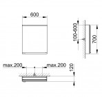 Royal Modular 2.0 spoguļskapis 60x70x12 cm + LED apgaismojums 6
