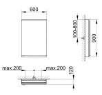 Royal Modular 2.0 spoguļskapis 60x90x12 cm + LED apgaismojums 6