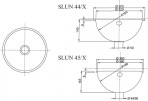 Умывальник из нержавеющей стали 38x38см SLUN 45 2