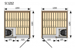 Sauna vannas istabai Harvia SC1212 Sirius Formula 2