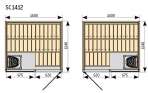 Sauna vannas istabai Harvia SC1412 Sirius Formula 2