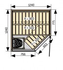 Sauna vannas istabai Harvia SC1212K Sirius Formula 3