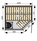 Sauna vannas istabai Harvia SC1412K Sirius Formula 3