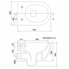 Scarabeo WC pods Moon Clean Flush ar SC vāku, 360x505 mm, balts 5