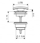 Schell sifona izplūde QUAD OPEN, hroms 2