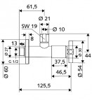 Schell stūra ventilis CROSS  1/2