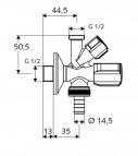 Schell stūra ventilis Comfort  1/2 2