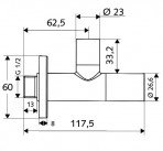 Schell stūra ventilis LINE 1/2