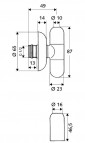 Schell stūra ventilis RONDO 1/2