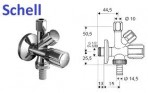 Schell stūra ventilis 1/2x3/8(10mm) 2