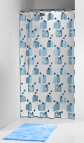 SEALSKIN TROPIC виниловая занавеска для душа, 180x200см, синяя