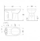 Selnova Comfort WC kompakts WC invalīdiem, balts 2