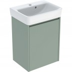 Selnova Square 50 cm izlietnes un skapīša komplekts, Sage Green