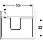 Geberit Aniara izlietnes skapītis 592x475 mm, h=605 mm, Balts 4