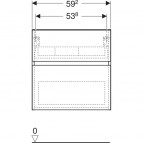 Geberit Aniara izlietnes skapītis 592x475 mm, h=605 mm, Balts 3