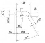 Излив TECH PROGRAM 11,5 cm, c переключателем 2